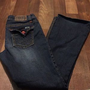 Zanadi distressed bootcut jeans size 9